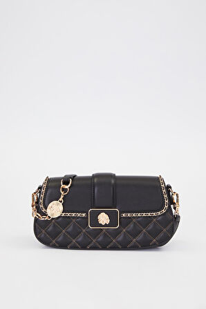 Siyah Toka Detay Omuz Çantası