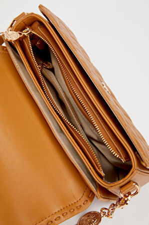 Premium Kalp Toka Detay Omuz Çantası Kahve 930388