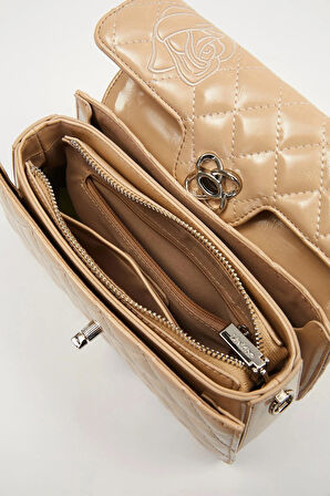 Vizon Gül Baskılı El Çantası