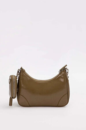 Küçük Ve Şık Premium Kalite Uzun Askılı Kadın Omuz Çantası 930420 Yağ Yeşili