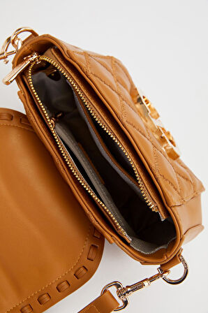 Levidor Kahve Dikdörtgen Metal Kilit Omuz Çantası 930428