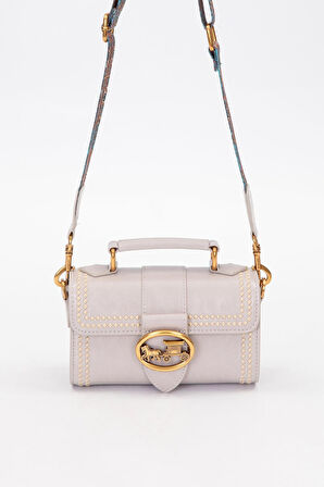 Premium Benek Detay Gri Omuz Çantası - 930429