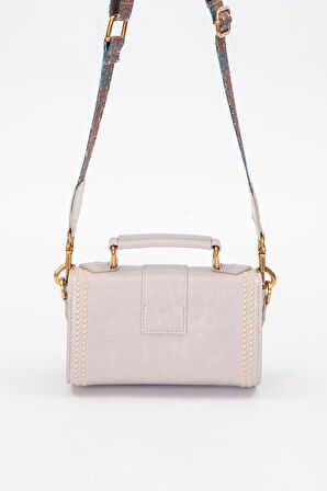 Premium Benek Detay Gri Omuz Çantası - 930429