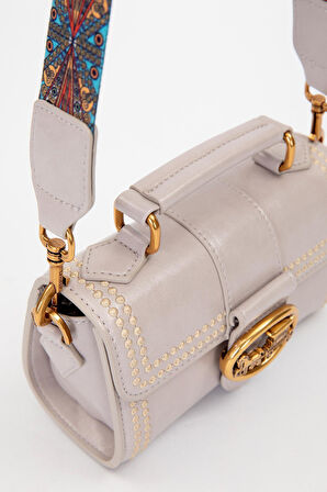 Premium Benek Detay Gri Omuz Çantası - 930429