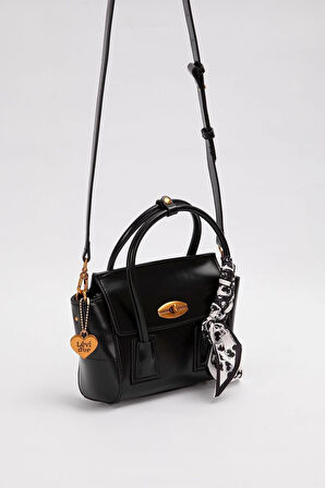 Küçük Ve Şık  Uzun Askılı Kadın Omuz Ve El Çantası 930459 Siyah