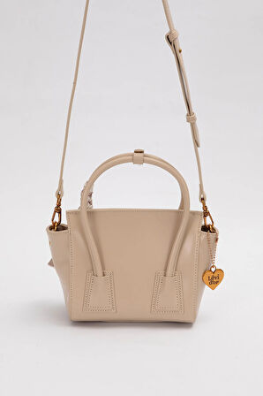 Küçük Ve Şık  Uzun Askılı Kadın Omuz Ve El Çantası 930459 Vizon