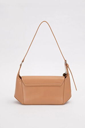 Haki Kalp Aksesuar Detaylı Omuz Çantası