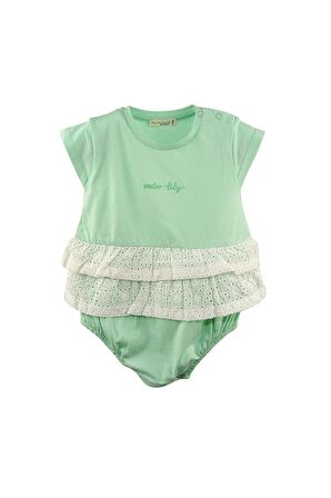 Kız Bebek Water Lily Fistolu Body ve Saç Bandı Takım (3-24ay)