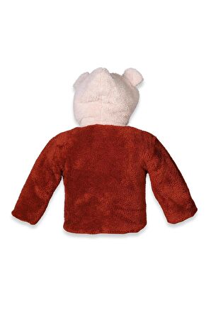 Unisex Bebek Kapüşonlu Peluş Mont