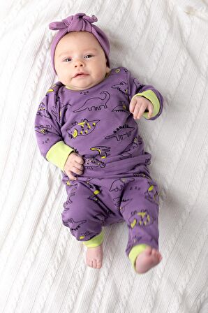 Unisex Bebek Desenli Pijama Takımı