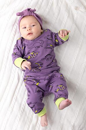 Unisex Bebek Desenli Pijama Takımı