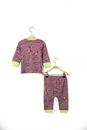 Unisex Bebek Desenli Pijama Takımı