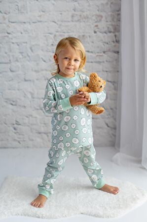 Unisex Bebek Desenli Pijama Takımı