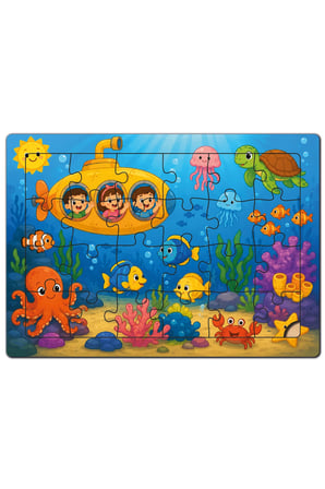 Denizaltında Bir Gün Ahşap Puzzle (24 Parça)