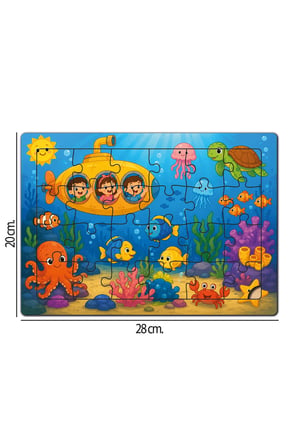 Denizaltında Bir Gün Ahşap Puzzle (24 Parça)