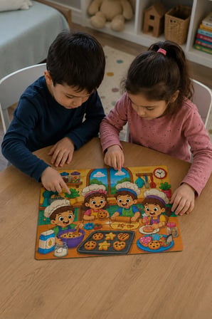 Mutfakta Bir Gün Ahşap Puzzle (24 Parça)