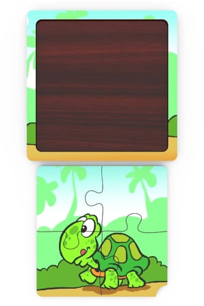 Minıq Toys Ahşap Simsek Kaplumbağa Mini Puzzle (4 Parca)