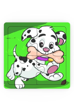 Minıq Toys Ahşap Afacan Kopek Mini Puzzle (4 Parca)