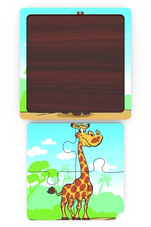 Minıq Toys Ahşap Cuce Zurafa Mini Puzzle (4 Parca)