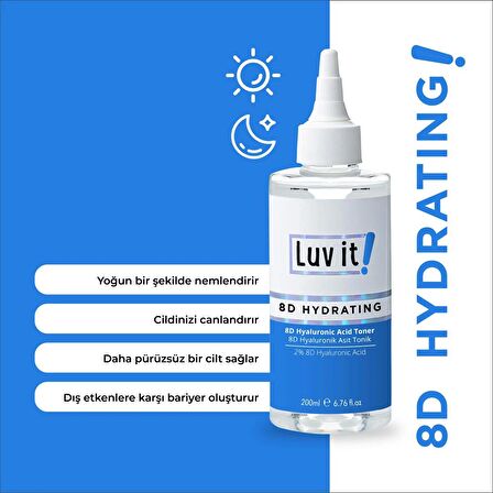 Luv it! 8D Yoğun Nemlendirici Hyaluronik Asit Tonik 200ml