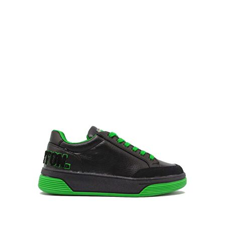 BENETTON BN-30367 SİYAH / YEŞİL KADIN BAĞLI SPOR AYAKKABI