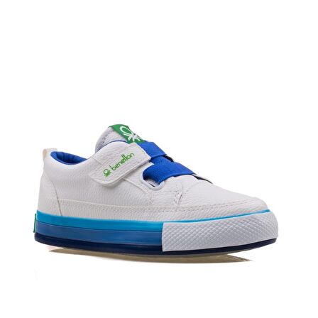 Benetton Beyaz - Mavi Erkek Çocuk Yürüyüş Ayakkabısı BN-30441 688-Beyaz Mavi