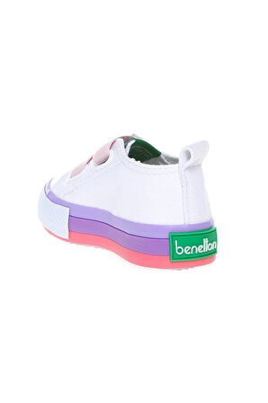 Benetton Beyaz - Pembe Kız Bebek Yürüyüş Ayakkabısı BN-30648 177-Beyaz-Pembe