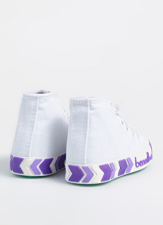 Benetton Beyaz - Lila Kız Çocuk Sneaker BN-30647