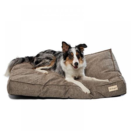 Pet Comfort Üstü Açık Tüy Tutmaz Kahverengi Büyük Irk Köpek Yatağı
