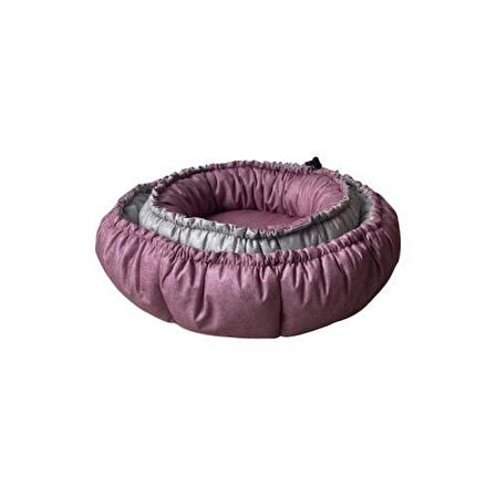 Pet Comfort Üstü Açık Çift Taraflı Pembe Küçük Irk Köpek Yatağı