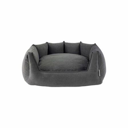 Pet Comfort Üstü Açık Çift Taraflı - Kaydırmaz Taban Gri Orta Irk Köpek Yatağı