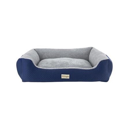 Pet Comfort XL Peluş Kaymaz Taban Gri - Mavi Büyük Irk Köpek Yatağı