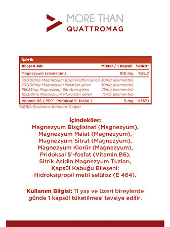 More Than Quattromag 60 Kapsül