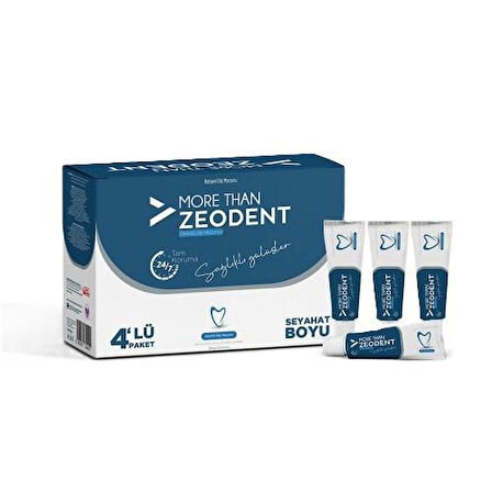 More Than Zeodent Seyahat Boy Diş Macunu 80 gr 4'lü