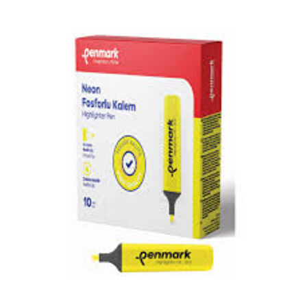 Penmark Fosforlu Kalem Neon Sarı 10lu Paket