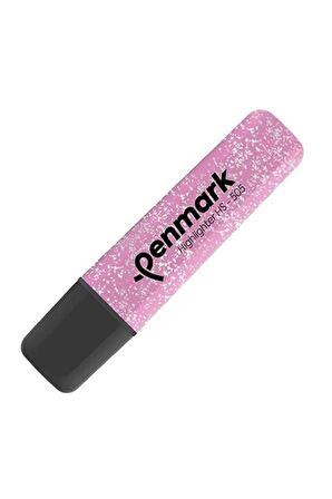 Penmark Fosforlu Kalem Metalik Simli Pembe   10'lu Paket / Penmark
