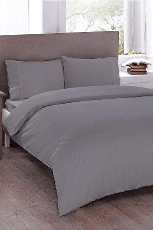 Çeyiz Diyarı Pure Çift Kişilik Nevresim Takımı Gri