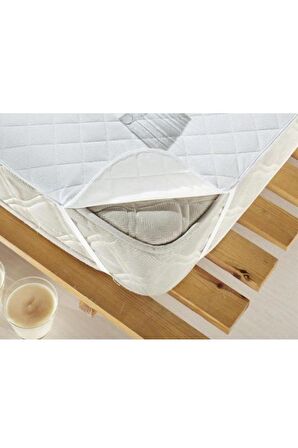 Çeyiz Diyarı Kapitone Telalı Ped 160 x 200 Su Geçirmez Alez Beyaz