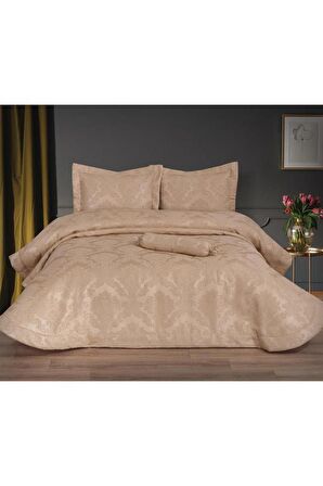 Çeyiz Diyarı Açelya Çift Kişilik Yatak Örtüsü Cappucino