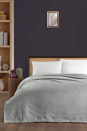 Pierre Cardin Super Soft Battaniye Tek Kişilik Harmony Gri