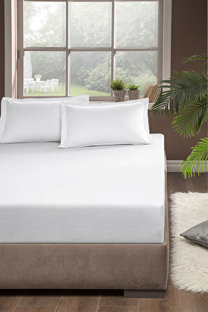 Pierre Cardin Pamuk Lastikli Çarşaf 180x200 Beyaz