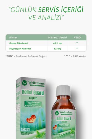 ReliefGuard Sıvı Takviye 200 ml Magnezyum ve Sodyum İçeren Sıvı Form