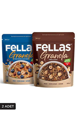 Granola 2'li - Yaban Mersini & Kuruyemişli 200 gr + Fındık & Kakaolu 200 gr