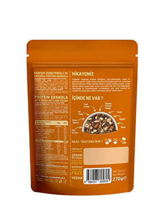 Fellas Protein Granola 3'lü Mix Paket - Hindistan Cevizi 270g + Kırmızı Meyveler 270g + Karışık Kuruyemişli 270g