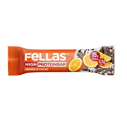 Fellas Yüksek Protein Bar - Portakal & Kakao 50 g