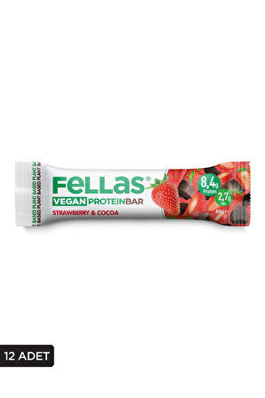 Vegan Protein Bar - Çilekli ve Kakaolu 40g x 12 Adet