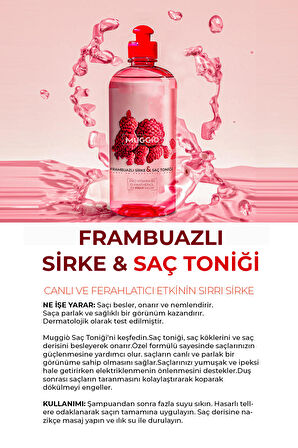 Muggio Frambuazlı Sirke & Saç Toniği (güçlendirilmiş Formül) 500 Ml