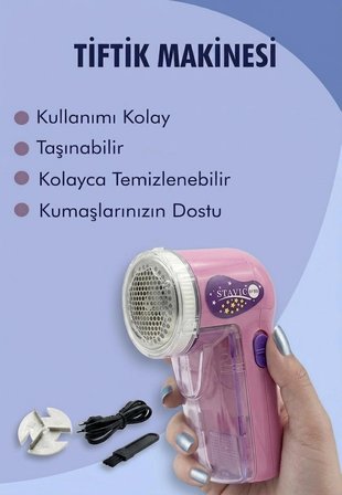 Dempower Şarjlı Tiftik ve Tüy Toplama Makinesi - Kazak, Elbise, Koltuk Temizleme Hazneli Kazak Tüy Alma Aparatı