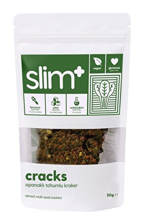 5 Paket Ispanaklı Glutensiz Vegan Tohum Kraker Cracks 50gr