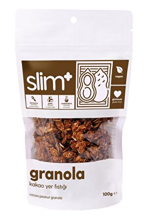 5 Paket Kakao Yer Fıstığı Glutensiz İlave Şekersiz Vegan Granola 100gr